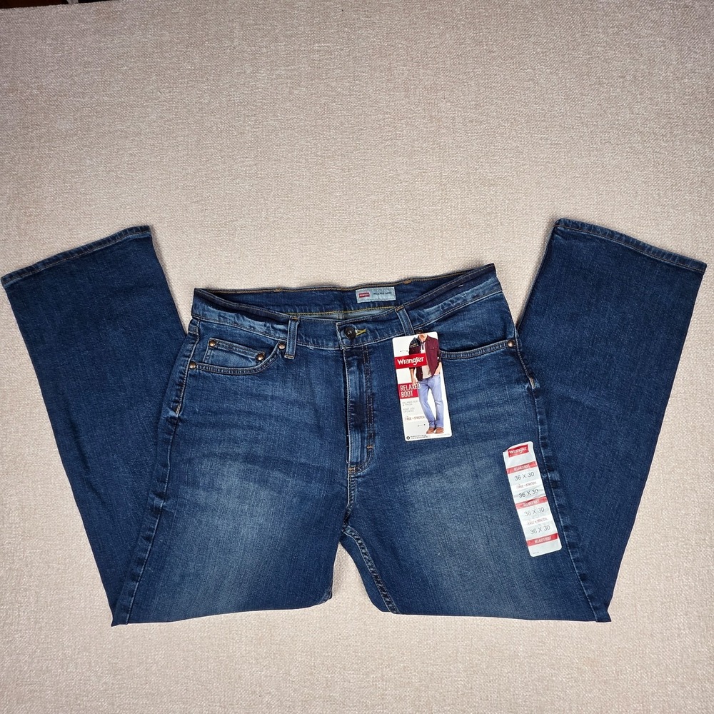Wrangler Relaxed Boot Men's Jeans 36x30 Blue Rodeo Ranch Hand Western Wear NWT - Picture 8 of 16